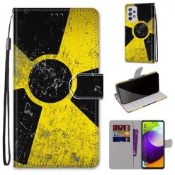 Kryty na mobil | Knižkové puzdro Trendy Cross case Rádioaktívny symbol – Samsung Galaxy A52 / A52 5G / A52s 5G | Kryty na mobil