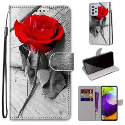 Kryty na mobil | Knižkové puzdro Trendy Cross case Ruža na dreve – Samsung Galaxy A52 / A52 5G / A52s 5G | Kryty na mobil