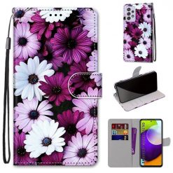 Kryty na mobil | Knižkové puzdro Trendy Cross case Chryzantémy – Samsung Galaxy A52 / A52 5G / A52s 5G | Kryty na mobil