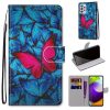 Kryty na mobil | Knižkové puzdro Trendy Cross case Ružovomodrá kytica – Samsung Galaxy A52 / A52 5G / A52s 5G | Kryty na mobil