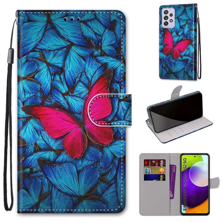 Knižkové puzdro Trendy Cross case Červený motýľ – Samsung Galaxy A52 / A52 5G / A52s 5G | Kryty na mobil Kryty na mobil | Knižkové puzdro Trendy Cross case Červený motýľ – Samsung Galaxy A52 / A52 5G / A52s 5G | Kryty na mobil