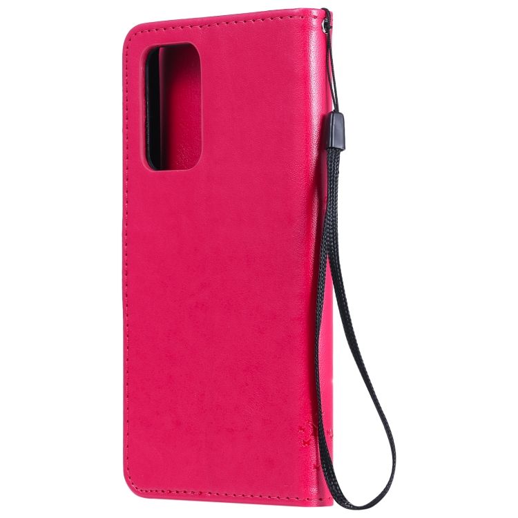 Peňaženkové puzdro Embossing Pattern Strom a mačka tmavoružové – Samsung Galaxy A52 / A52 5G / A52s 5G | Kryty na mobil Kryty na mobil | Peňaženkové puzdro Embossing Pattern Strom a mačka tmavoružové – Samsung Galaxy A52 / A52 5G / A52s 5G | Kryty na mobil