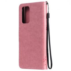 Peňaženkové puzdro Embossing Pattern Strom a mačka ružové – Samsung Galaxy A52 / A52 5G / A52s 5G | Kryty na mobil Kryty na mobil | Peňaženkové puzdro Embossing Pattern Strom a mačka ružové – Samsung Galaxy A52 / A52 5G / A52s 5G | Kryty na mobil