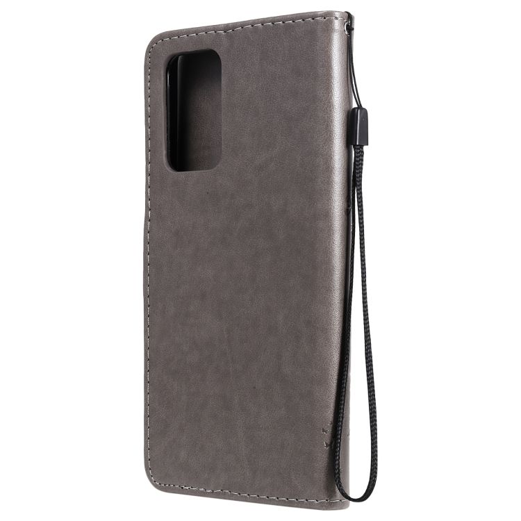 Peňaženkové Puzdro Embossing Pattern Strom A Mačka Sivé – Samsung Galaxy A52 / A52 5G / A52S 5G | Kryty na mobil Kryty na mobil | Peňaženkové Puzdro Embossing Pattern Strom A Mačka Sivé – Samsung Galaxy A52 / A52 5G / A52S 5G | Kryty na mobil