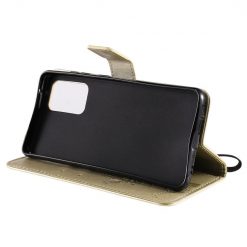 Peňaženkové puzdro Embossing Pattern Strom a mačka zlaté – Samsung Galaxy A52 / A52 5G / A52s 5G | Kryty na mobil Kryty na mobil | Peňaženkové puzdro Embossing Pattern Strom a mačka zlaté – Samsung Galaxy A52 / A52 5G / A52s 5G | Kryty na mobil