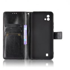 Kryty na mobil | Knižkové puzdro Shockproof Horse Texture čierne – Realme C11 2021 | Kryty na mobil