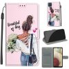 Kryty na mobil | Knižkové puzdro Trendy Cross case Modrooká mačka – Samsung Galaxy A12 / M12 | Kryty na mobil