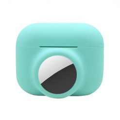 Silikónové puzdro Resistant 2 v 1 bledomodré – Apple AirPods Pro + Apple AirTag