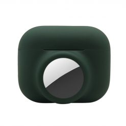 Silikónové puzdro Resistant 2 v 1 tmavozelené – Apple AirPods Pro + Apple AirTag