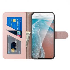 Kryty na mobil | Peňaženkové puzdro Embossing Pattern Jeleň ružové – Xiaomi Redmi 9A / 9AT | Kryty na mobil