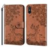 Kryty na mobil | Peňaženkové puzdro Embossing Pattern Jeleň fialové – Xiaomi Redmi 9A / 9AT | Kryty na mobil