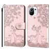 Peňaženkové puzdro Embossing Pattern Jeleň fialové – Xiaomi Mi 11 Lite | Kryty na mobil Kryty na mobil | Peňaženkové puzdro Embossing Pattern Jeleň fialové – Xiaomi Mi 11 Lite | Kryty na mobil