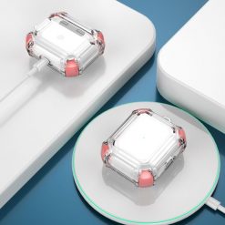 Kryty na mobil | Puzdro Anti-drop case transparentno-ružové – Apple AirPods 3 | Kryty na mobil