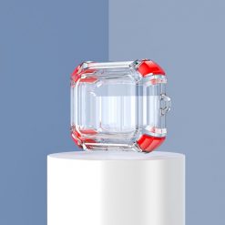 Kryty na mobil | Puzdro Anti-drop case transparentno-červené – Apple AirPods 3 | Kryty na mobil