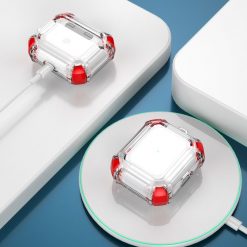 Kryty na mobil | Puzdro Anti-drop case transparentno-červené – Apple AirPods 3 | Kryty na mobil