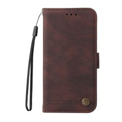Kryty na mobil | Knižkové puzdro Skin Feel case hnedé – Xiaomi 11T / 11T Pro | Kryty na mobil