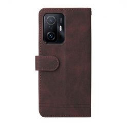 Kryty na mobil | Knižkové puzdro Skin Feel case hnedé – Xiaomi 11T / 11T Pro | Kryty na mobil