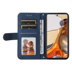 Kryty na mobil | Knižkové puzdro Skin Feel case modré – Xiaomi 11T / 11T Pro | Kryty na mobil
