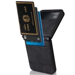 Kryty na mobil | Kryt Retro Leather čierny – Samsung Galaxy Z Flip 3 | Kryty na mobil