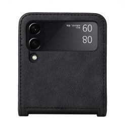 Kryty na mobil | Kryt Retro Leather čierny – Samsung Galaxy Z Flip 3 | Kryty na mobil