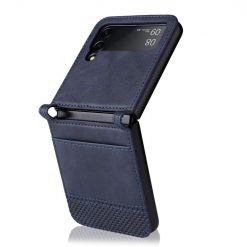 Kryty na mobil | Kryt Retro Leather modrý – Samsung Galaxy Z Flip 3 | Kryty na mobil