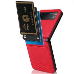 Kryty na mobil | Kryt Retro Leather červený – Samsung Galaxy Z Flip 3 | Kryty na mobil
