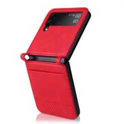Kryty na mobil | Kryt Retro Leather červený – Samsung Galaxy Z Flip 3 | Kryty na mobil