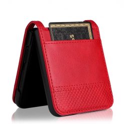Kryty na mobil | Kryt Retro Leather červený – Samsung Galaxy Z Flip 3 | Kryty na mobil