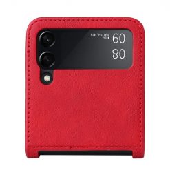 Kryty na mobil | Kryt Retro Leather červený – Samsung Galaxy Z Flip 3 | Kryty na mobil