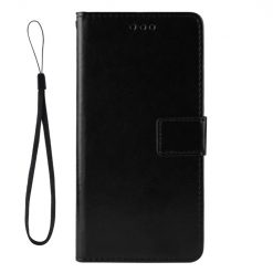 Kryty na mobil | Knižkové puzdro Shockproof Horse Texture čierne – Xiaomi 11T / 11T Pro | Kryty na mobil