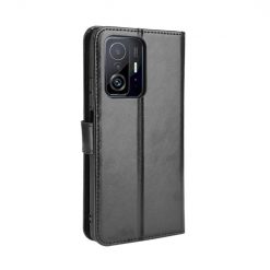 Kryty na mobil | Knižkové puzdro Shockproof Horse Texture čierne – Xiaomi 11T / 11T Pro | Kryty na mobil