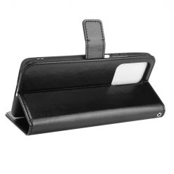 Kryty na mobil | Knižkové puzdro Shockproof Horse Texture čierne – Xiaomi 11T / 11T Pro | Kryty na mobil