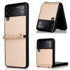 Kryty na mobil | Kryt Carbon Fiber čierny – Samsung Galaxy Z Flip 3 | Kryty na mobil