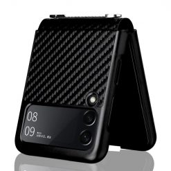 Kryty na mobil | Kryt Carbon Fiber čierny – Samsung Galaxy Z Flip 3 | Kryty na mobil