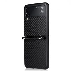 Kryty na mobil | Kryt Carbon Fiber čierny – Samsung Galaxy Z Flip 3 | Kryty na mobil