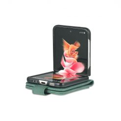 Kryty na mobil | Peňaženkové puzdro AZNS Dream zelené – Samsung Galaxy Z Flip 3 | Kryty na mobil