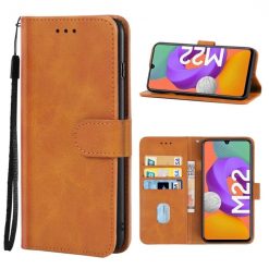 Kryty na mobil | Knižkové puzdro Splashy case hnedé – Samsung Galaxy M22 / A22 (4G) | Kryty na mobil