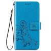 Kryty na mobil | Peňaženkové puzdro Embossing Pattern Štvorlístok sivé – Samsung Galaxy A52 / A52 5G / A52s 5G | Kryty na mobil