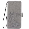 Kryty na mobil | Peňaženkové puzdro Embossing Pattern Štvorlístok fialové – Samsung Galaxy A52 / A52 5G / A52s 5G | Kryty na mobil