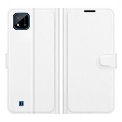 Peňaženkové puzdro Litchi biele – Realme C11 2021