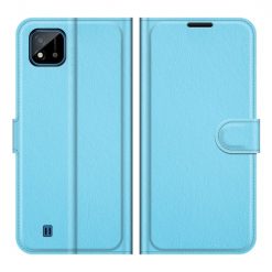 Kryty na mobil | Peňaženkové puzdro Litchi modré – Realme C11 2021 | Kryty na mobil
