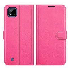 Kryty na mobil | Peňaženkové puzdro Litchi ružové – Realme C11 2021 | Kryty na mobil