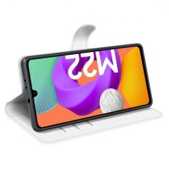 Peňaženkové puzdro Litchi biele – Samsung Galaxy M22 | Kryty na mobil Kryty na mobil | Peňaženkové puzdro Litchi biele – Samsung Galaxy M22 | Kryty na mobil