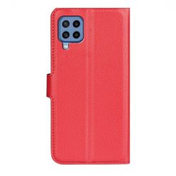 Kryty na mobil | Peňaženkové puzdro Litchi červené – Samsung Galaxy M22 | Kryty na mobil