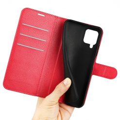 Kryty na mobil | Peňaženkové puzdro Litchi červené – Samsung Galaxy M22 | Kryty na mobil