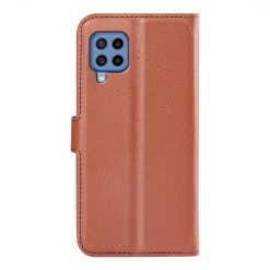 Kryty na mobil | Peňaženkové puzdro Litchi hnedé – Samsung Galaxy M22 | Kryty na mobil