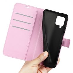 Peňaženkové puzdro Litchi bledoružové – Samsung Galaxy M22 | Kryty na mobil Kryty na mobil | Peňaženkové puzdro Litchi bledoružové – Samsung Galaxy M22 | Kryty na mobil