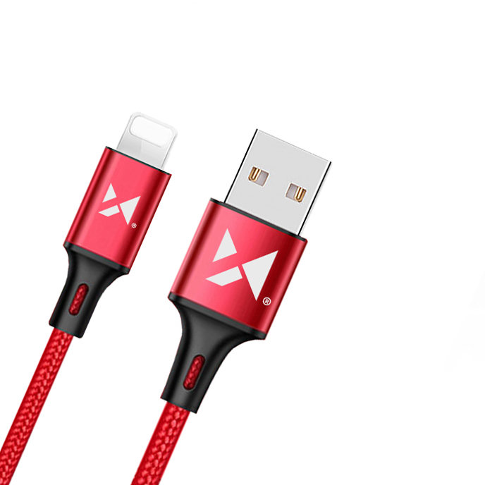 Dátový kábel Wozinsky WUC-L1R Lightning 2,4A 1m červený | Kryty na mobil Kryty na mobil | Dátový kábel Wozinsky WUC-L1R Lightning 2,4A 1m červený | Kryty na mobil