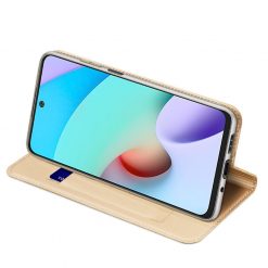Kryty na mobil | Peňaženkové puzdro Dux Ducis Skin Pro zlaté – Xiaomi Redmi 10 / 10 2022 | Kryty na mobil