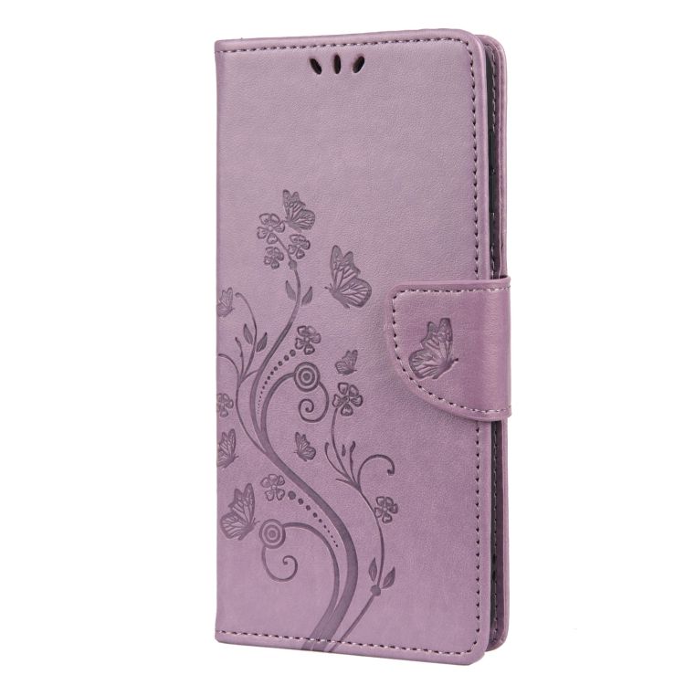 Peňaženkové puzdro Embossing Pattern Motýľ a kvet fialové – Samsung Galaxy A13 5G | Kryty na mobil Kryty na mobil | Peňaženkové puzdro Embossing Pattern Motýľ a kvet fialové – Samsung Galaxy A13 5G | Kryty na mobil